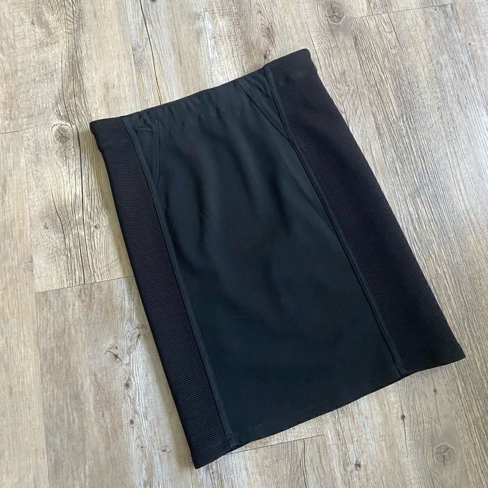 BCBGMaxazaria Black Long Bodycon Pencil Skirt